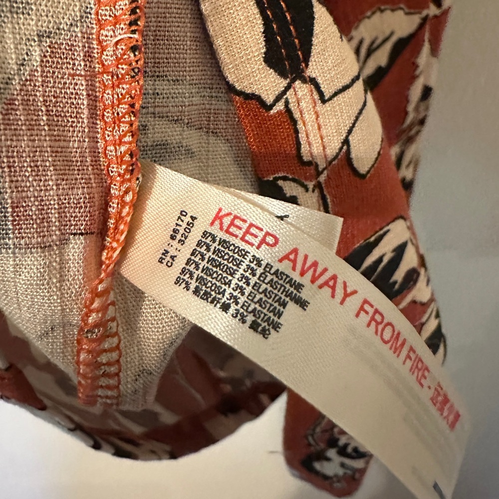 NWT Free People Bring It Back Rust Floral Printed Strappy Slip Mini Dress Size M - Picture 9 of 10